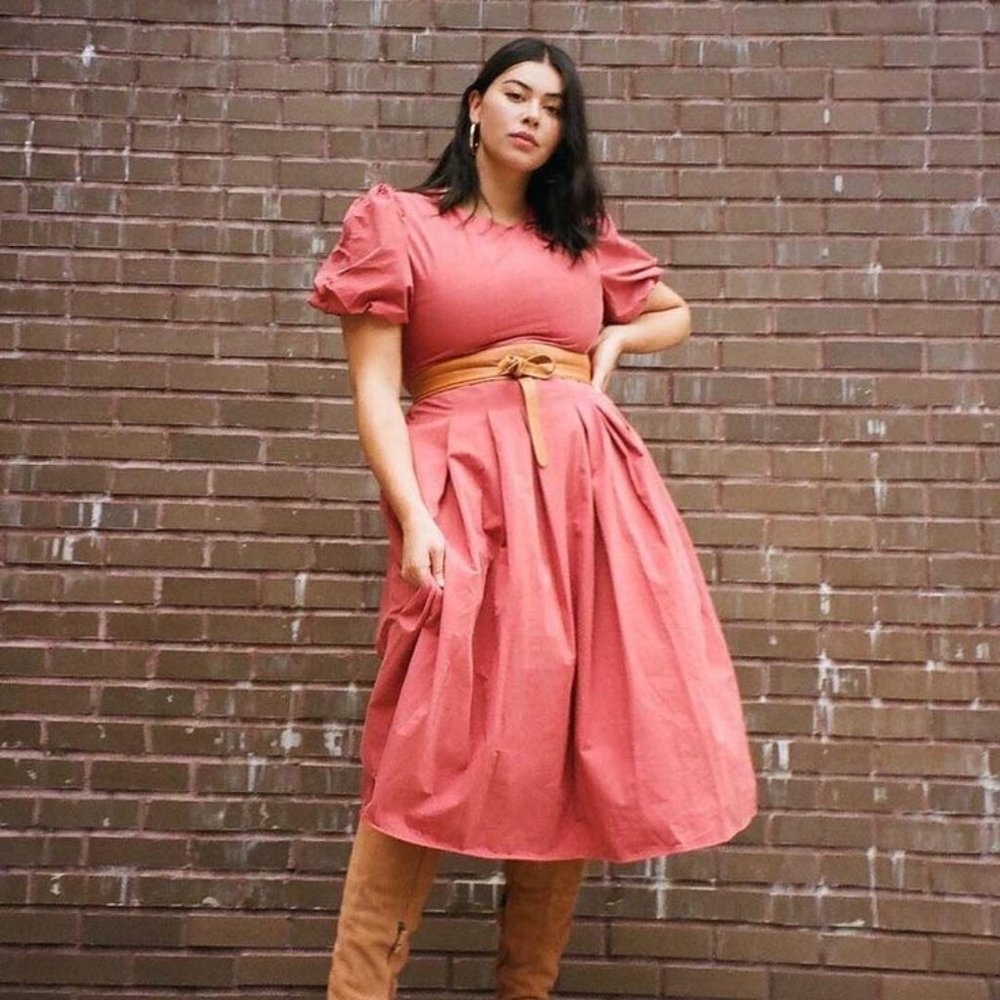 Anthropologie Dusty Rose Midi Dress